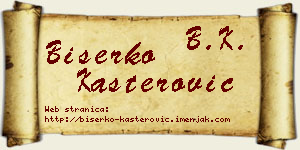 Biserko Kašterović vizit kartica